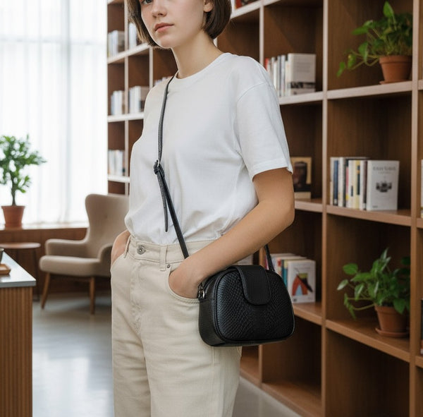 Cartera Style Croco - Cuero natural