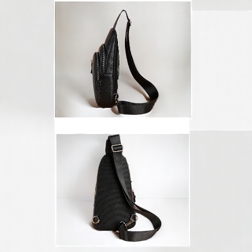Mochila  bandolera cuero natural COUNTRY