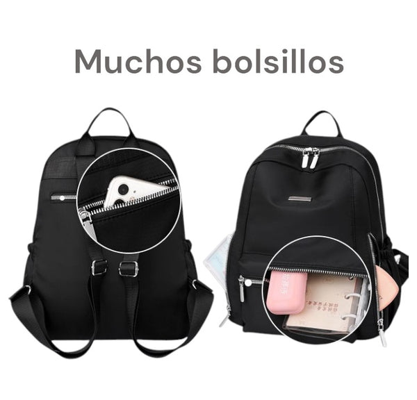 Mochila de nylon Múltiple cierre