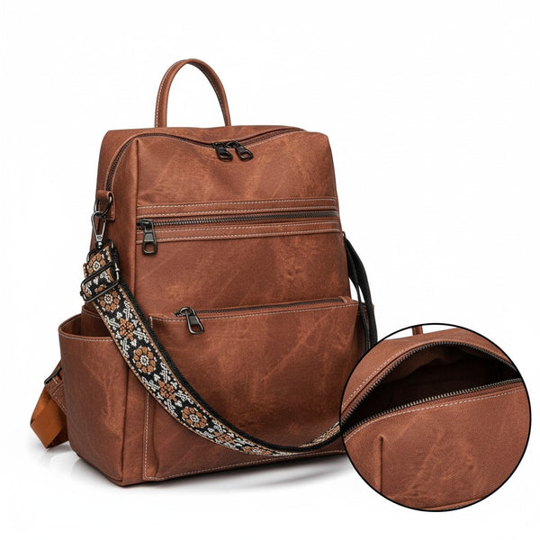 Mochila para dama agamuzada