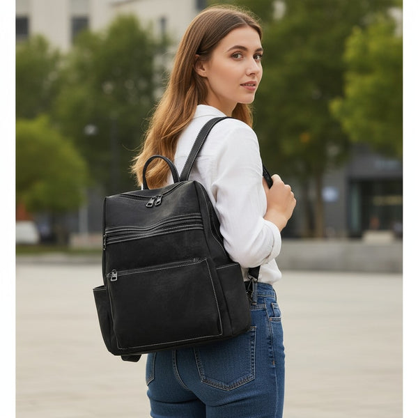 Mochila para dama agamuzada