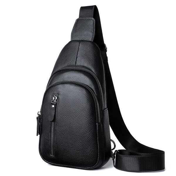 Mochila  bandolera cuero natural COUNTRY