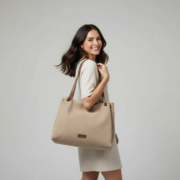 Cartera  bolso gamuza cuadrada