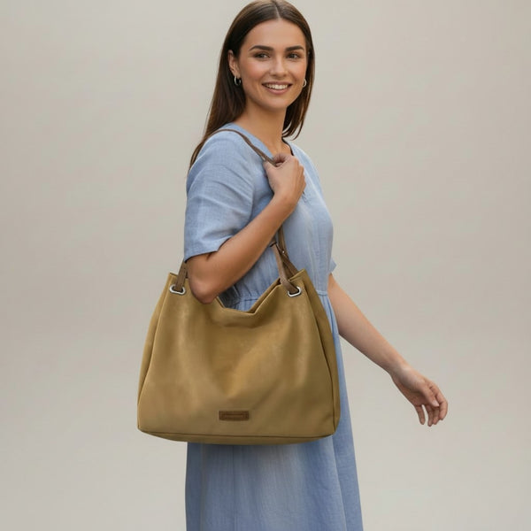 Cartera  bolso gamuza cuadrada