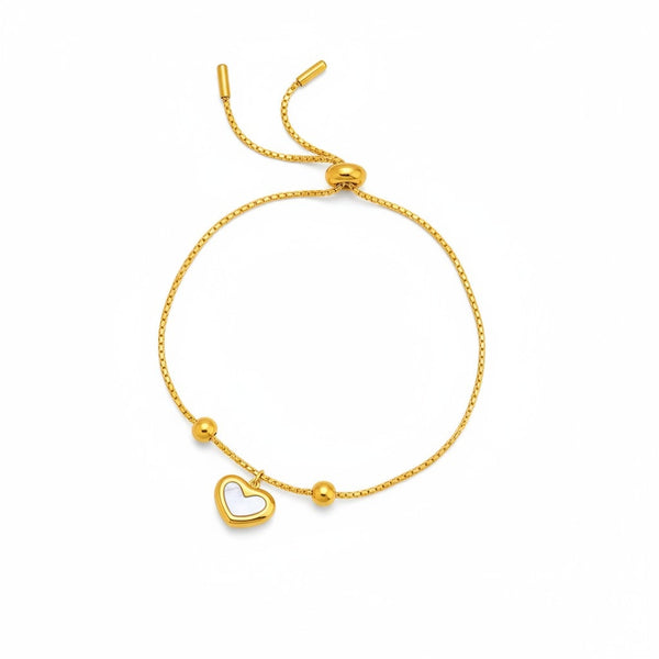 Pulsera para dama Corazón de nácar y ACERO