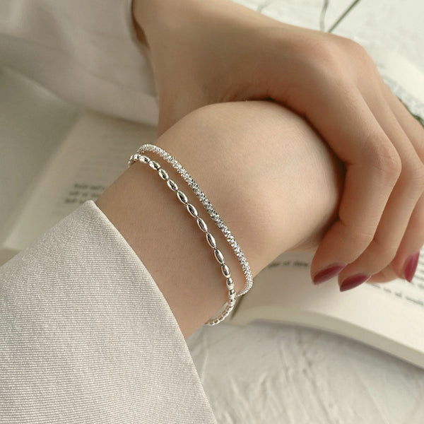 Pulsera de dama baño de plata
